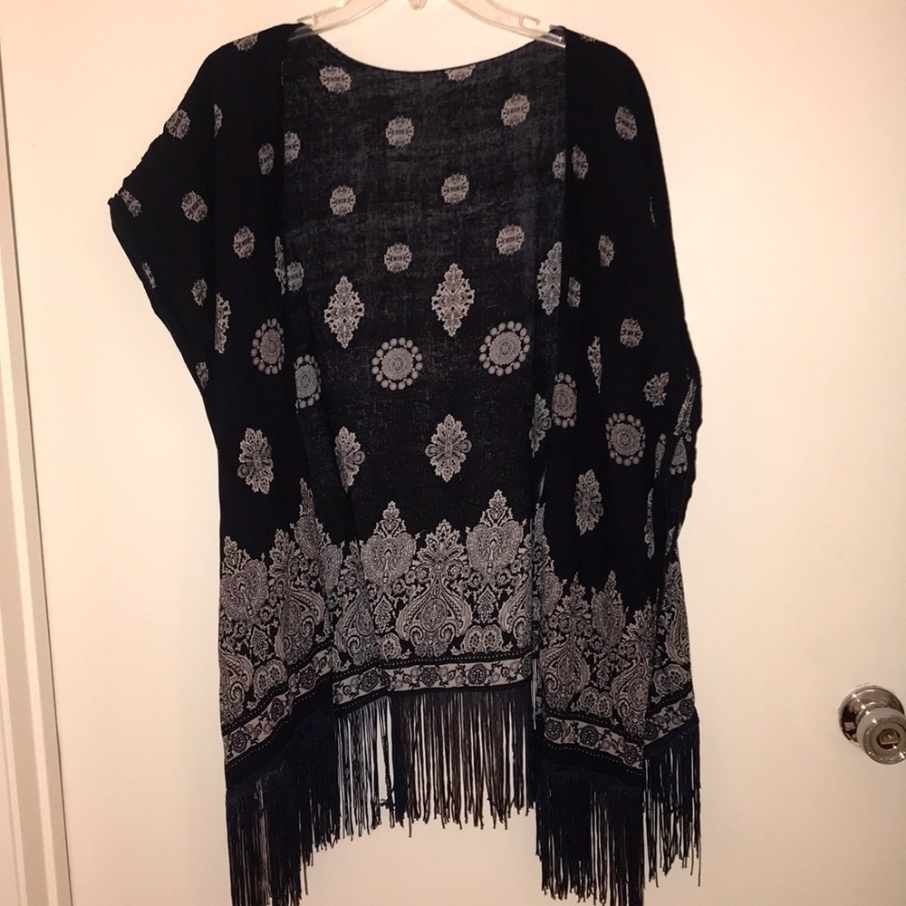 Navy shawl.